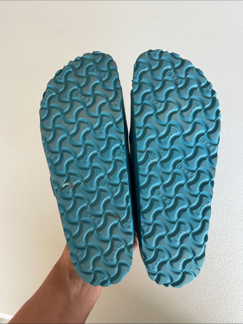 Birkenstock Arizona EVA Slide in Blue with White Buckles 38 - Picture 5 of 7